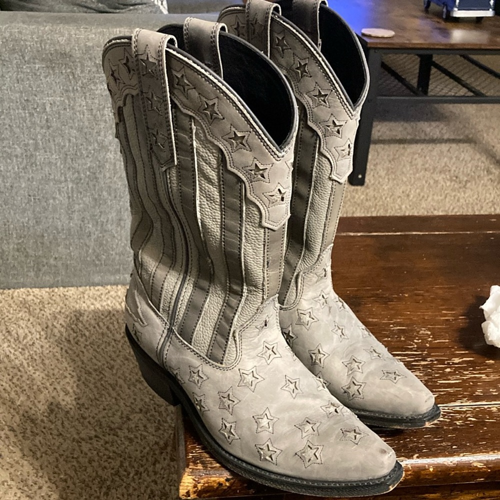 Rockin country men’s western leather boots size 9D